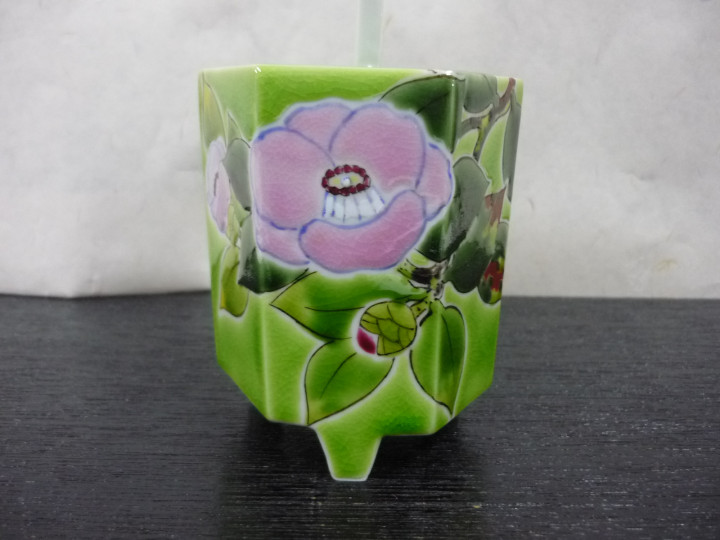 九谷焼 川田稔 薔薇 イエロー 黄 バラ 花瓶 【公式通販】