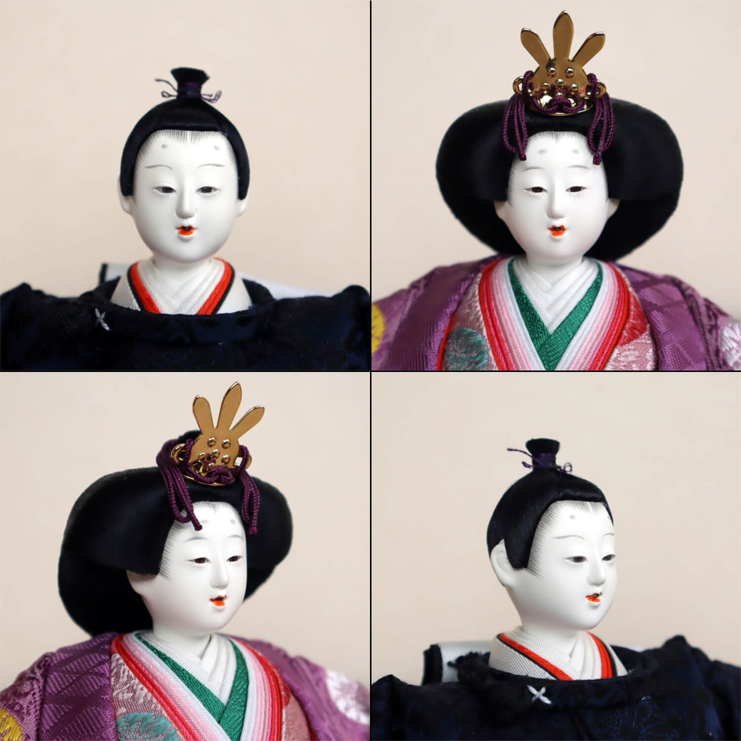 雛人形 大橋弌峰作 京都 芥子 朱雀大路大極殿雛 正絹西陣 京頭：河原