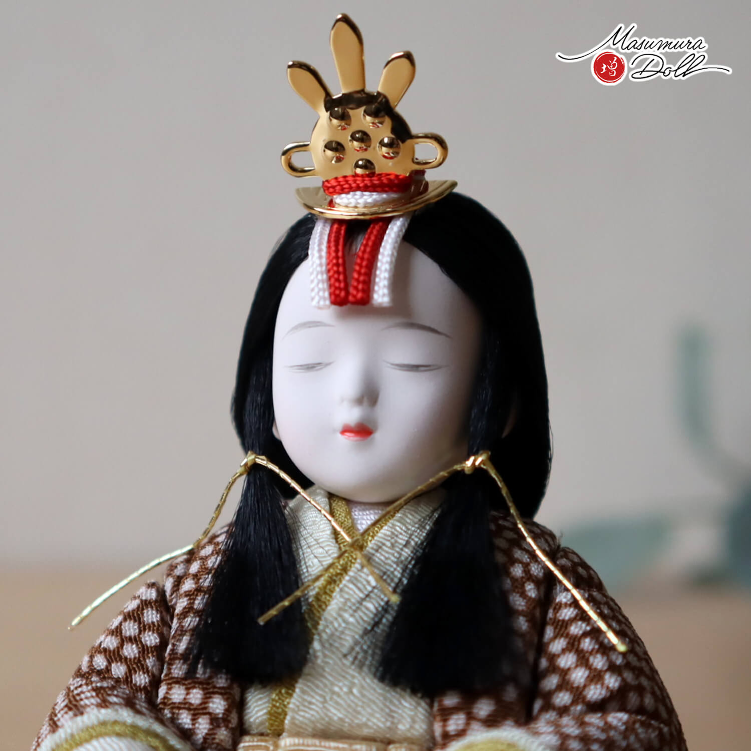 新作 木村一秀作 桃山雛(ブラウンドット) ナチュラル木目四曲 手描桜