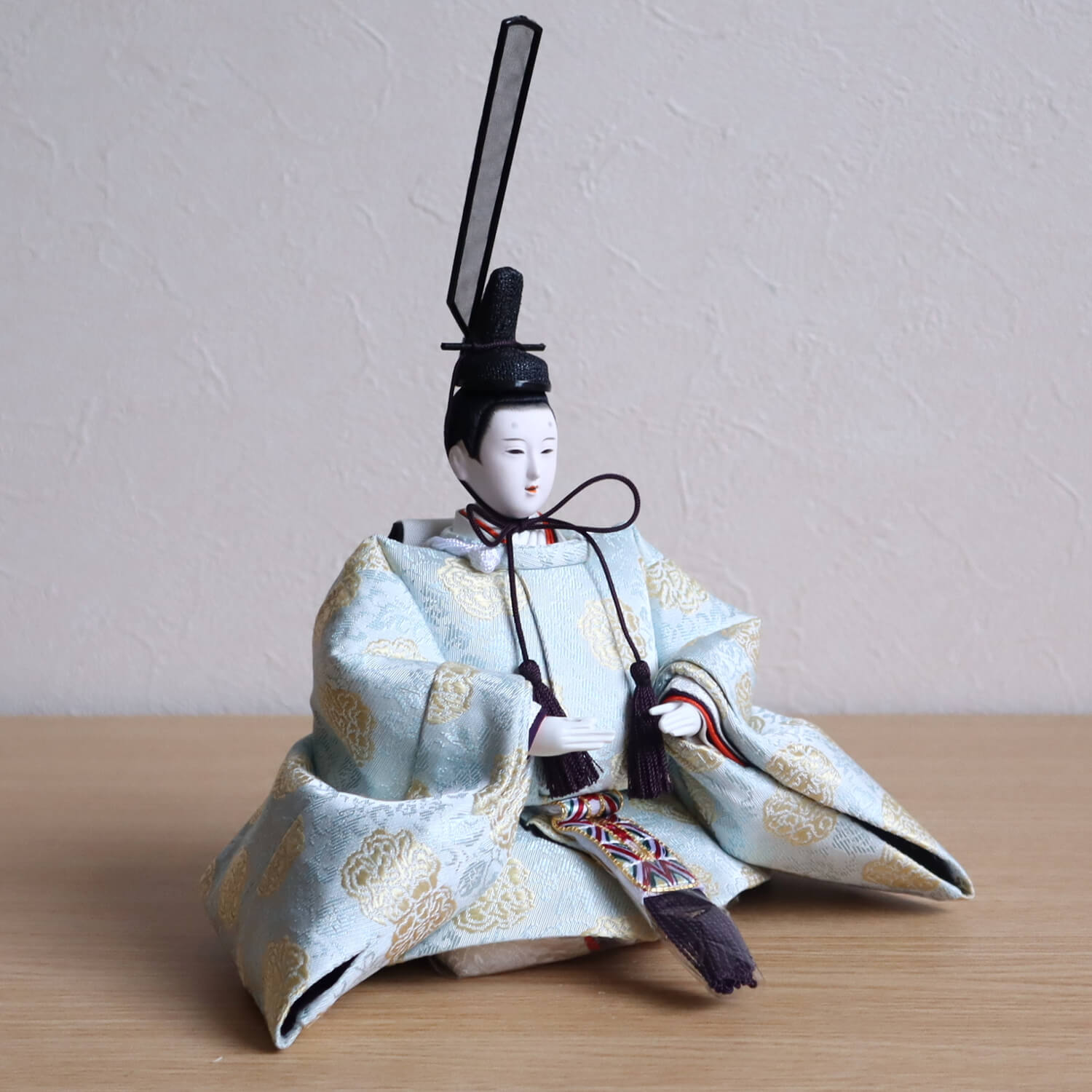 雛人形 大橋弌峰作 京都 芥子 正絹西陣織有職雛 9号2曲一双済美箔屏風