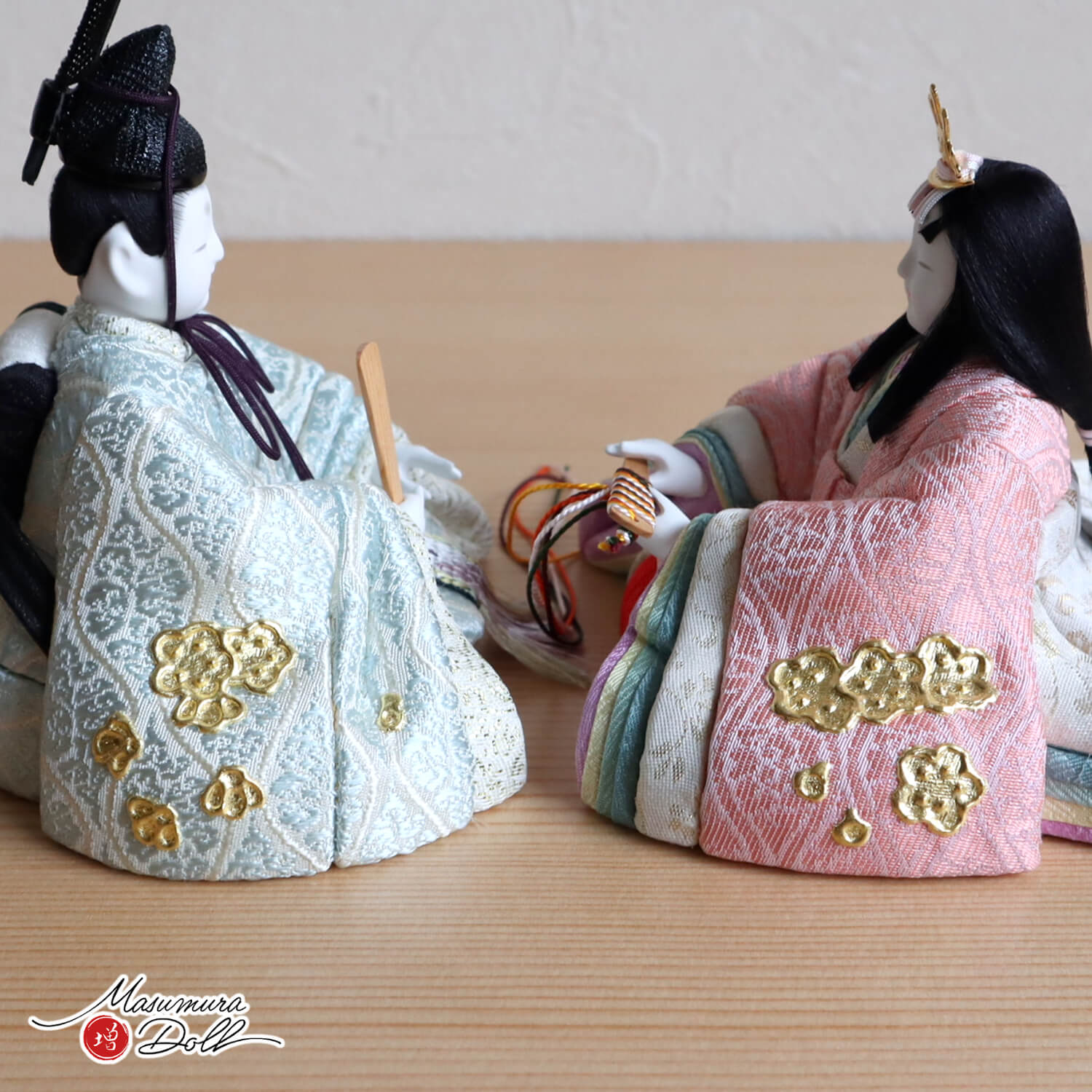 雛人形 最新作 伝統的工芸品 三世・金林真多呂作 伝産・天宝雛 箔押