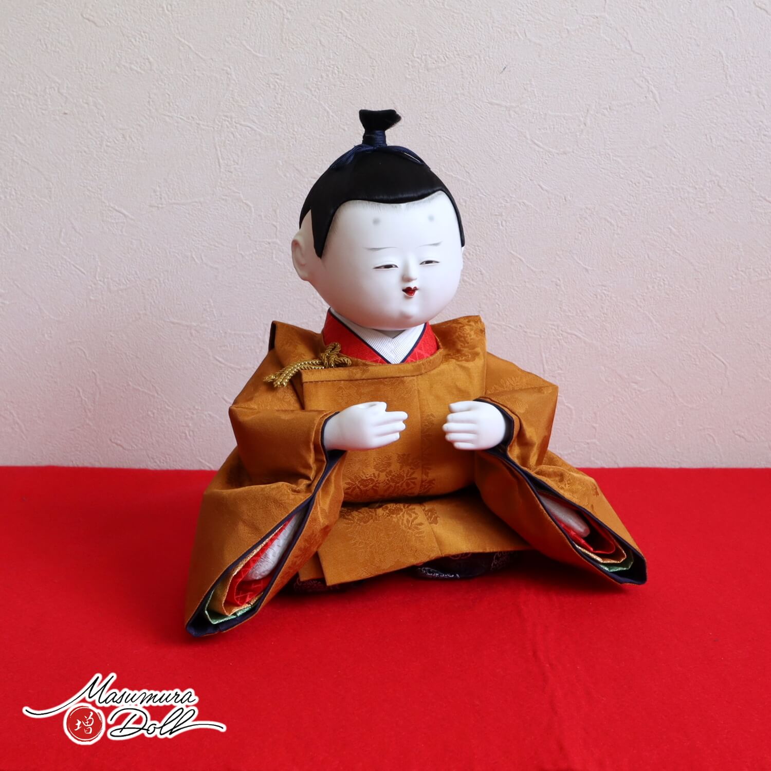 雛人形 増村人形店監修 三代目 味岡映水 作 桐塑頭師 黄櫨染 正絹