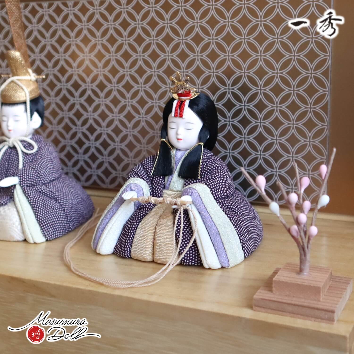 ♡まこちゃん 木目込立雛龍村 雛人形 立ち雛 箱付き EE0H01015 雛人形