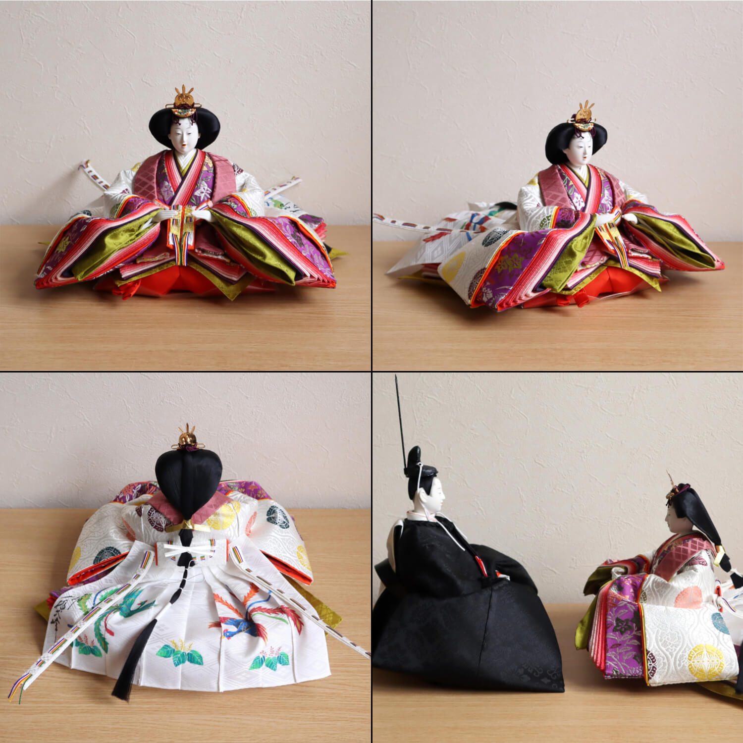 雛人形 京都・大橋弌峰作 京九番正絹西陣織 朱雀大路大極殿束帯雛 京
