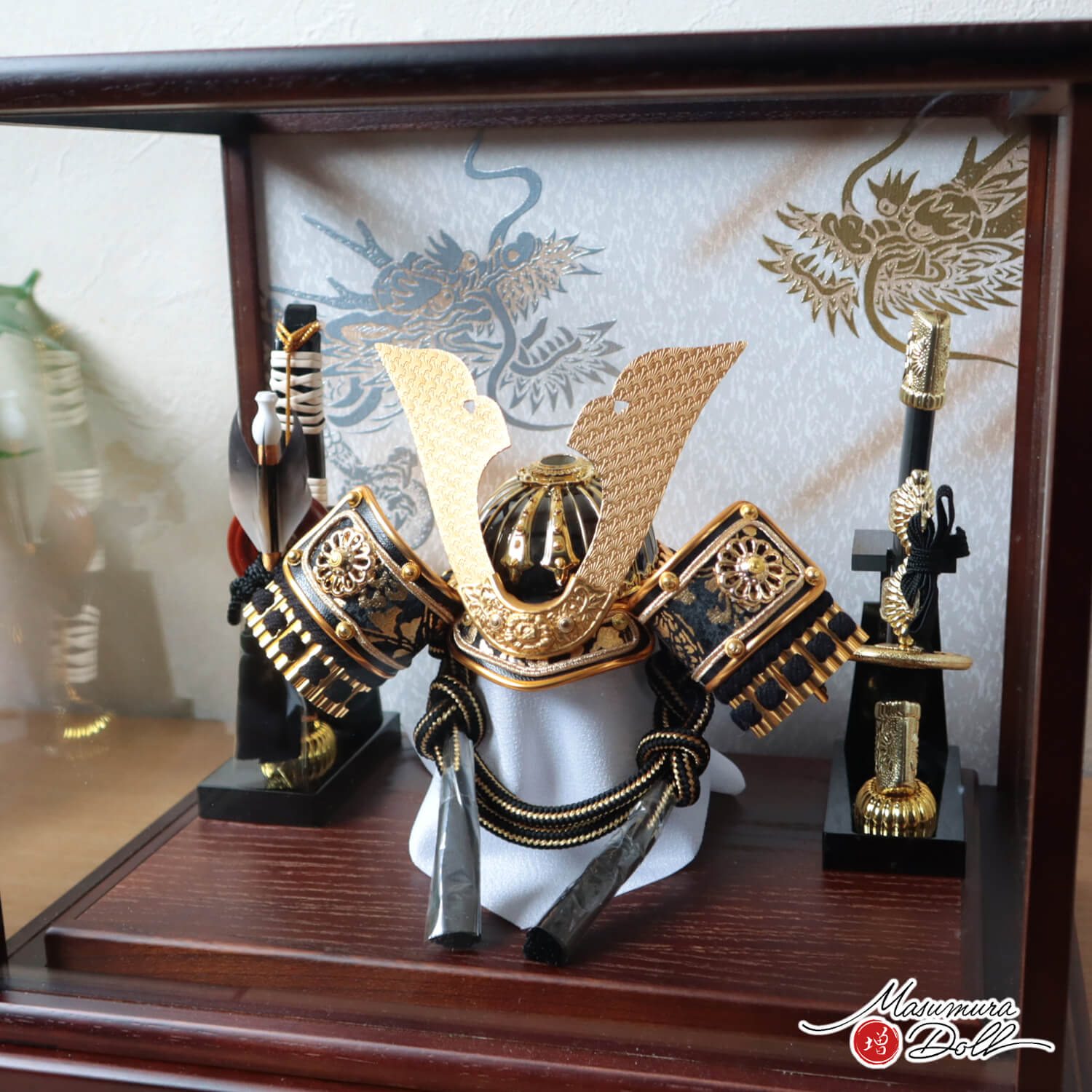 五月人形 ケース飾り 兜 コンパクト ☆ 今どき おしゃれ インテリア 兜