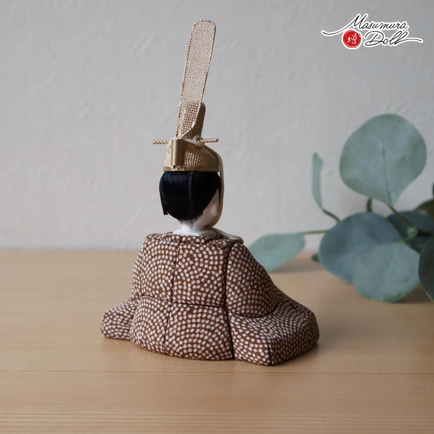 新作 木村一秀作 桃山雛(ブラウンドット) 手描き紅白梅 ゴールドL型