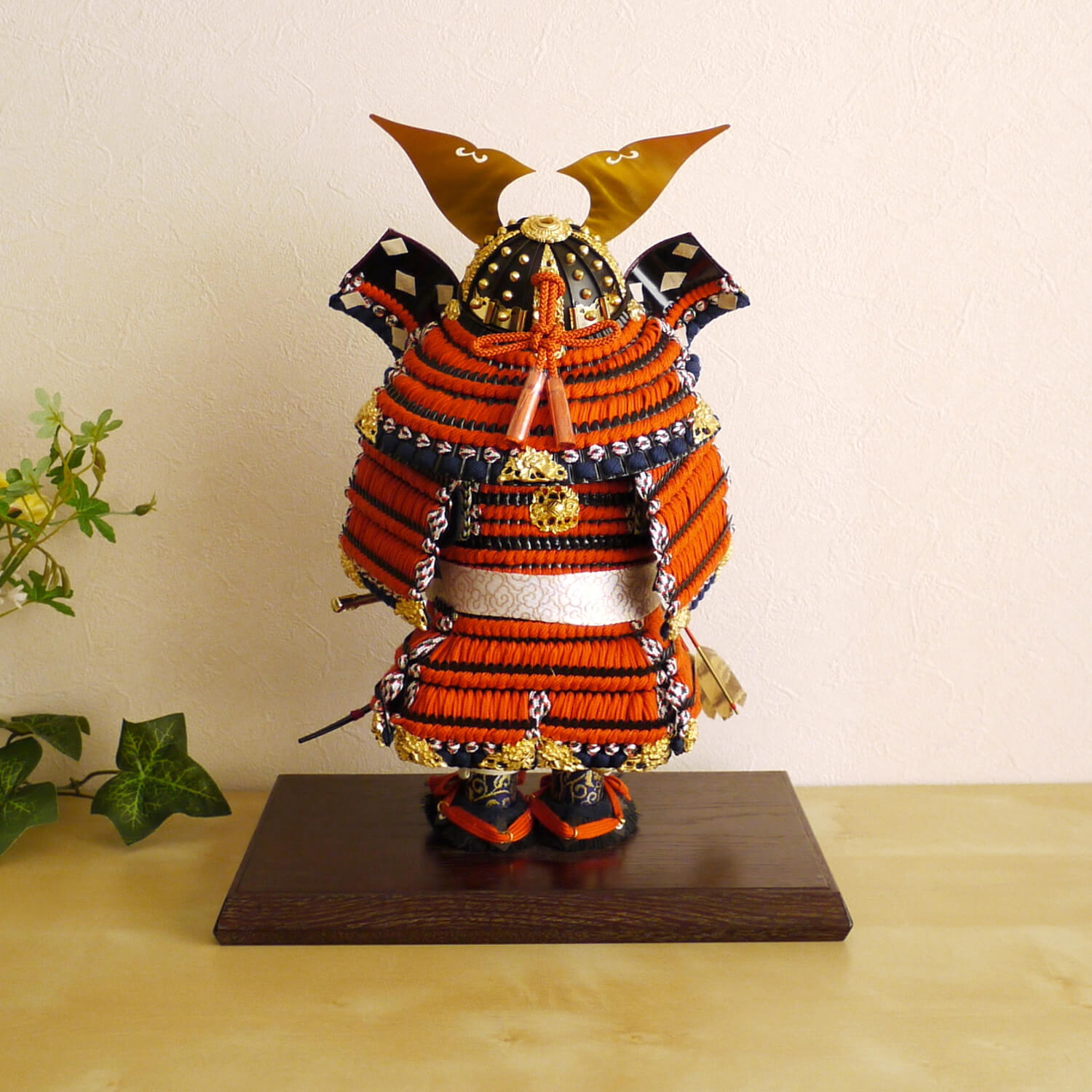 五月人形 京製六寸京鎧着大将 京鎧・平安武久×京頭・川瀬健山(描き目