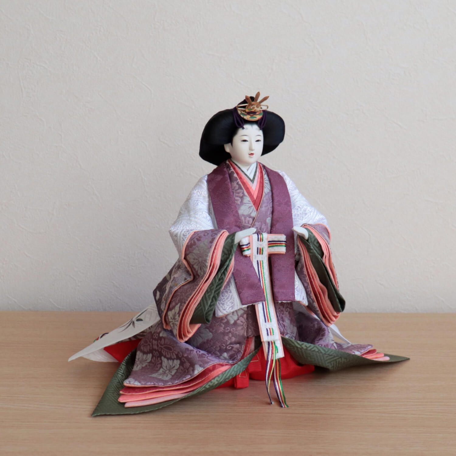 雛人形 内閣総理大臣賞受賞作家 松宝作 35号 立雛 有職 雲立涌 紫