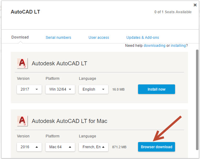 How to install AutoCAD LT for Mac with a windows version