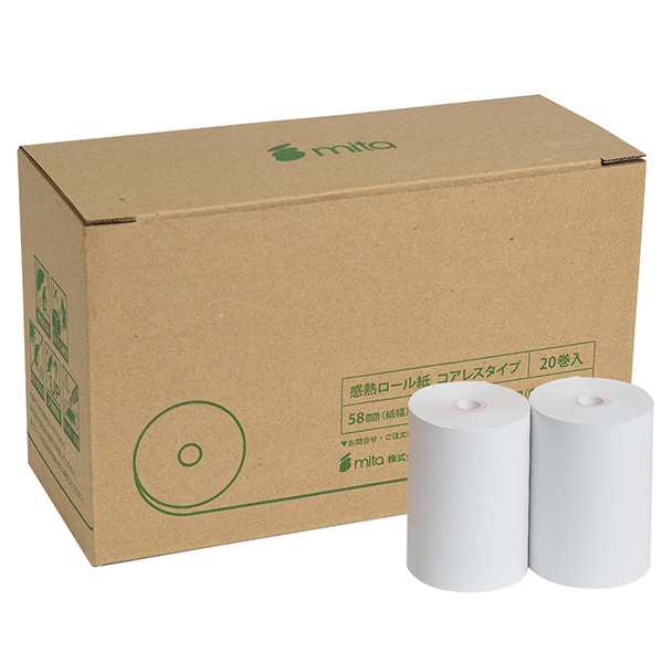 ETC車載プリンター XP-650 対応 感熱ロール紙 58×40×8 [コアレス