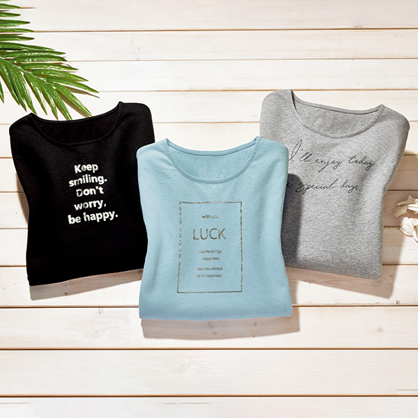 夏に安心！技ありロゴプリントTシャツ 3色組 / 大きいサイズ M L LL 3L