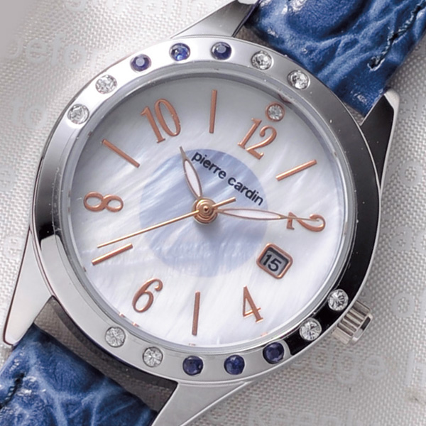 ピエールカルダン ダイヤ＆天然貴石ソーラーウォッチ サファイア