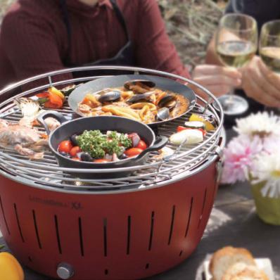 株式会社水上 / ロータスグリル XL お試し炭付 グレー/レッド