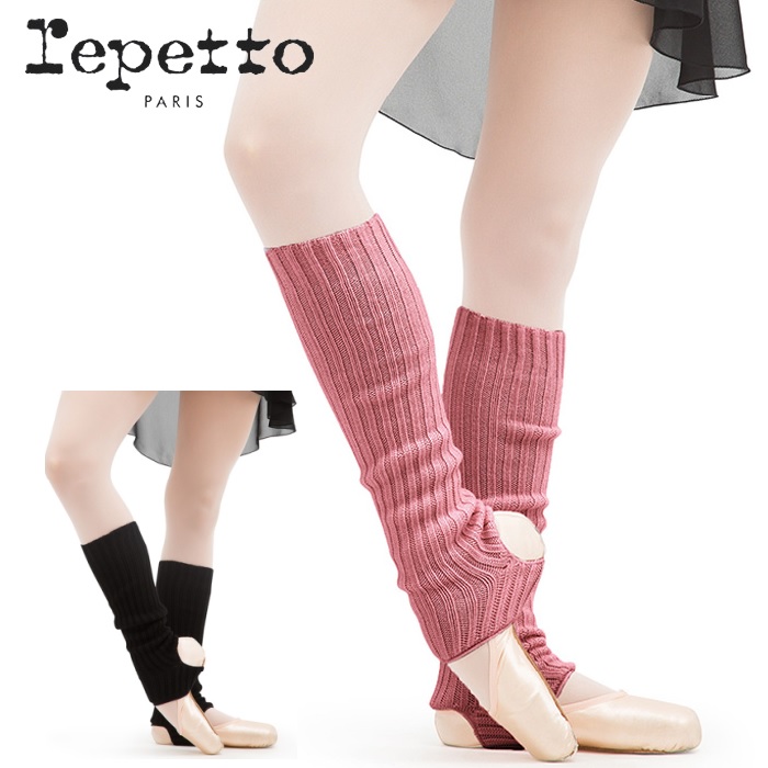 repetto 】 レペット バレエ レッグウォーマー 膝下丈 (かかとに穴あり