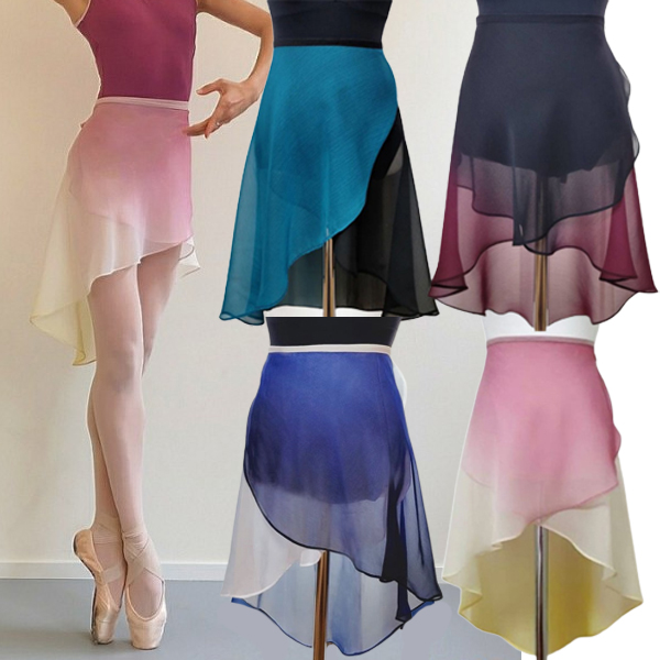 バレエ グラデーション 巻きスカート 62cm丈 大人 グラデ フィッシュ