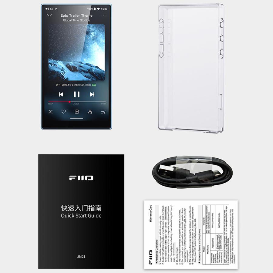 ロゴ入りクロスプレゼント》 FIIO デジタルオーディオプレーヤー JM21