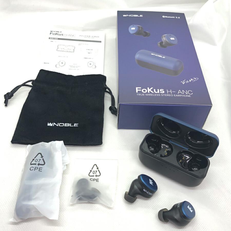 中古品》Noble Audio ワイヤレスイヤホン FoKus H-ANC ブルー: PA