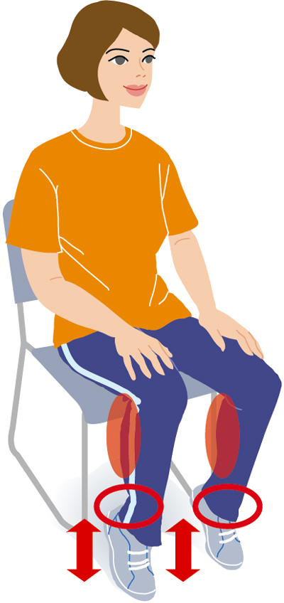 全日本民医連 | レッツ体操 ふくらはぎ・すねの運動と靴の履き方