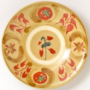 読谷山焼・北窯 松田米司 赤絵 尺皿 ｜ みんげい おくむら （日本と