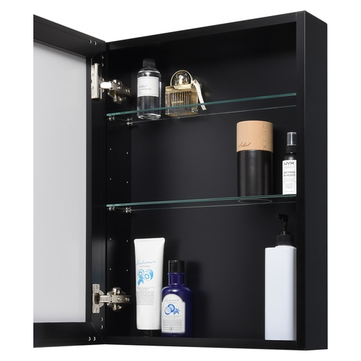 コスメキャビミラー ブラック 45-60(FU09191)｜洗面所・水回りの通販