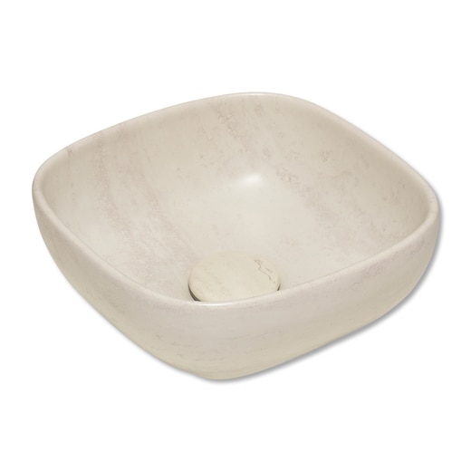 Tエッジ スクエア25 ル ピエトラ トラバーチン目皿セット(WA19609S