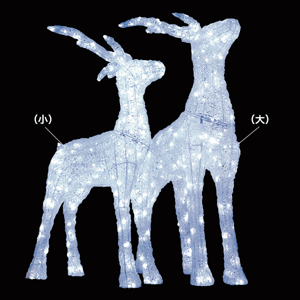 LEDクリスタルグロー スタンディングトナカイ イルミネーション 屋外