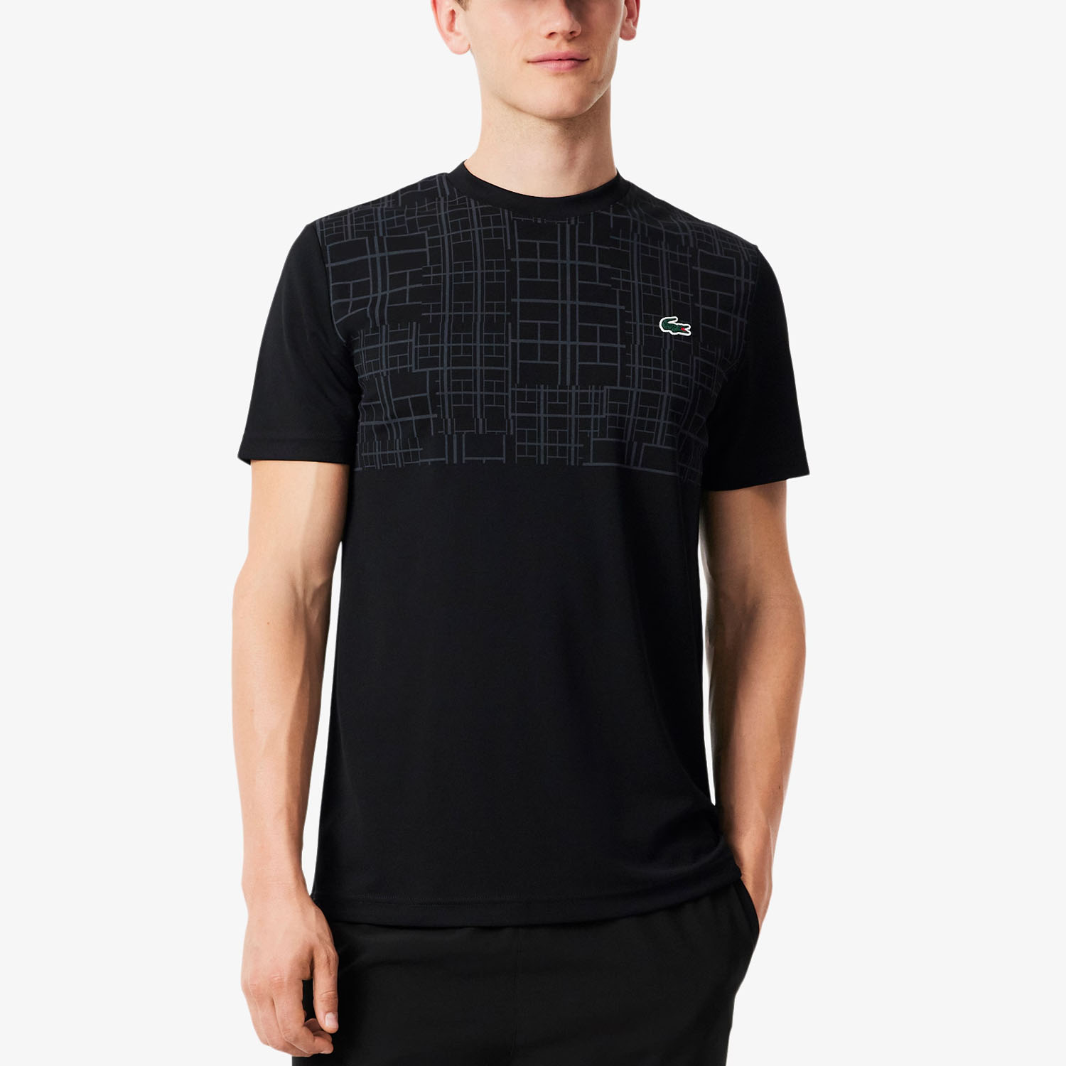 Lacoste X Novak Djokovic Ultra-Dry Men's Tennis T-Shirt - Noir
