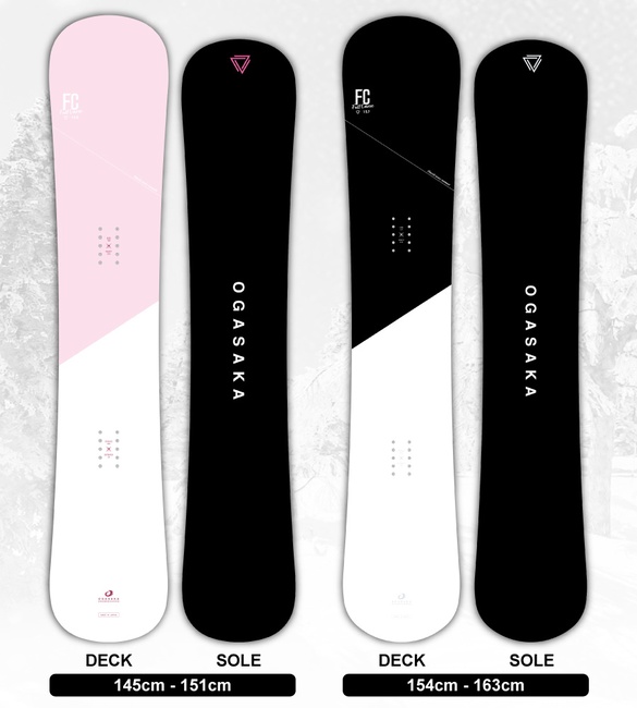 OGASAKA FC スノーボード ピンク/ホワイト 148cm 新品未開封 2026年