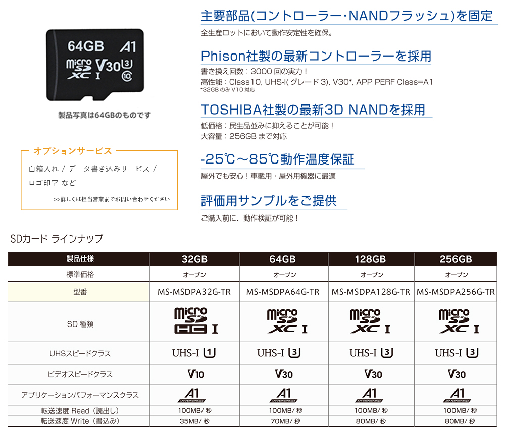 microSDカード 64GB トレイ入り｜スマホ(タブレット)アクセサリー総合
