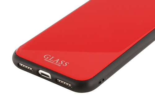 iPhone XR 背面ガラスシェルケース「SHELL GLASS」 ブラック｜スマホ