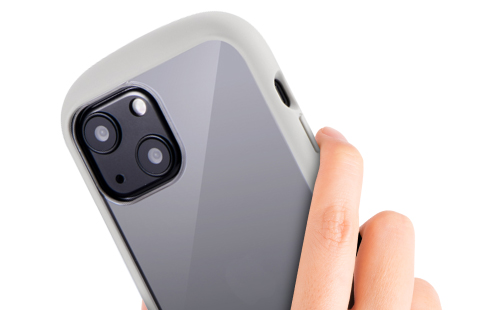 iPhone 13 Pro 耐衝撃ハイブリッドケース「Cleary」 グラファイト