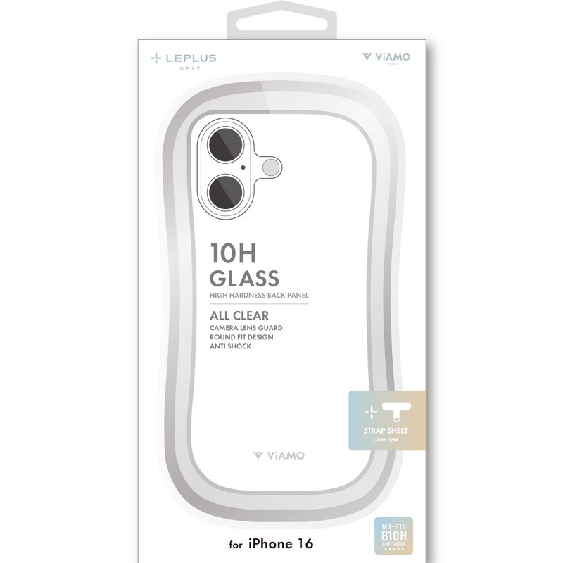 iPhone 16 耐傷・耐衝撃ハイブリッドケース 「ViAMO crystal」 クリア
