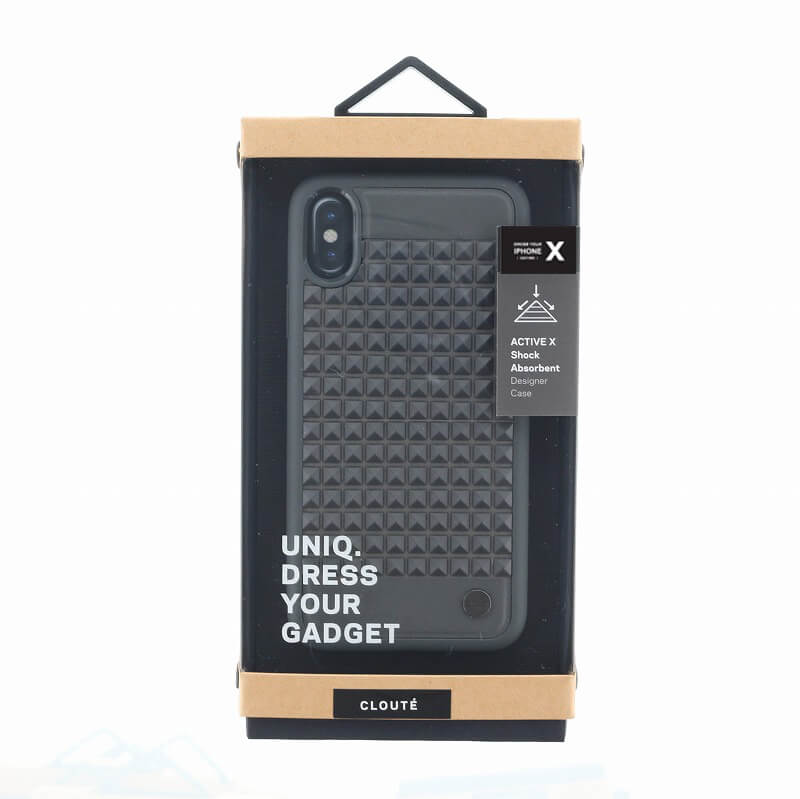 iPhone XS/iPhone X シェル型ケース/耐衝撃/Cloute/Shadows（Grey