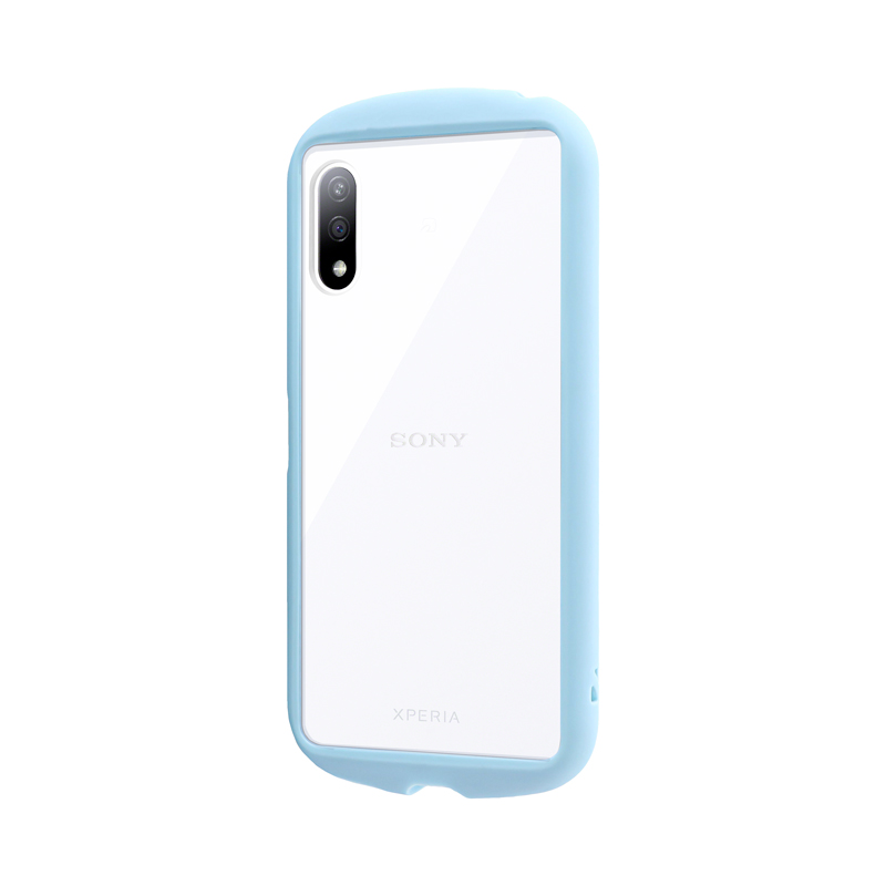 Xperia Ace II SO-41B 耐衝撃背面クリアケース 「madeu」 ライトブルー
