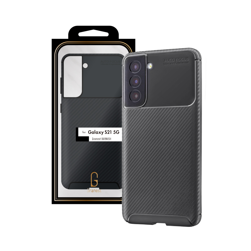 Galaxy S21 5G SC-51B/SCG09 耐衝撃カーボン調ケース「BURNISH