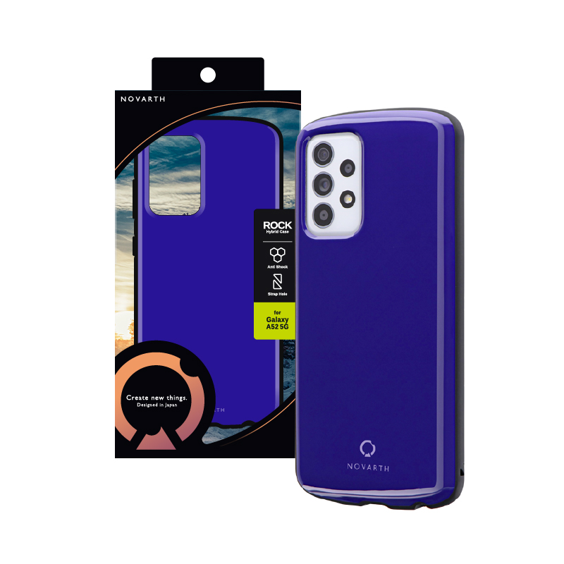 Galaxy A52 5G SC-53B 耐衝撃ハイブリッドケース「ROCK」 ダークグレー