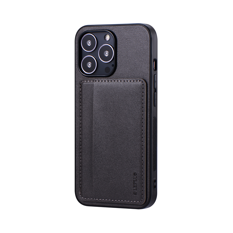 iPhone 13 Pro ポケット兼スタンド付PUレザーケース「SHELL CARD