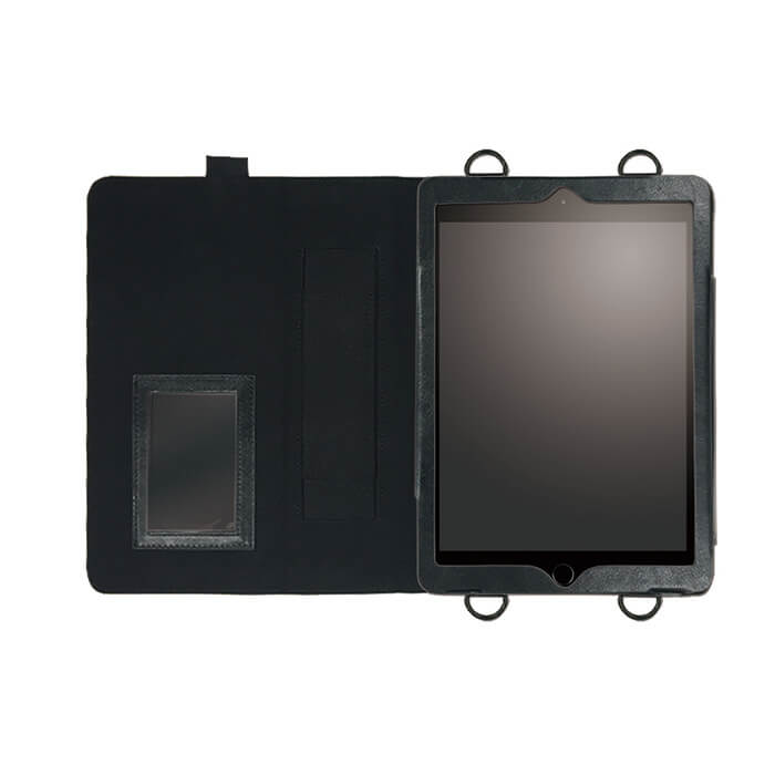 iPad Pro 9.7 inch/iPad Air2 首掛け合成皮革ケース ブラック｜スマホ