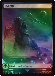 FOIL SWAMP (FULL ART) (302) X4 Final Fantasy FIN Magic MTG MINT