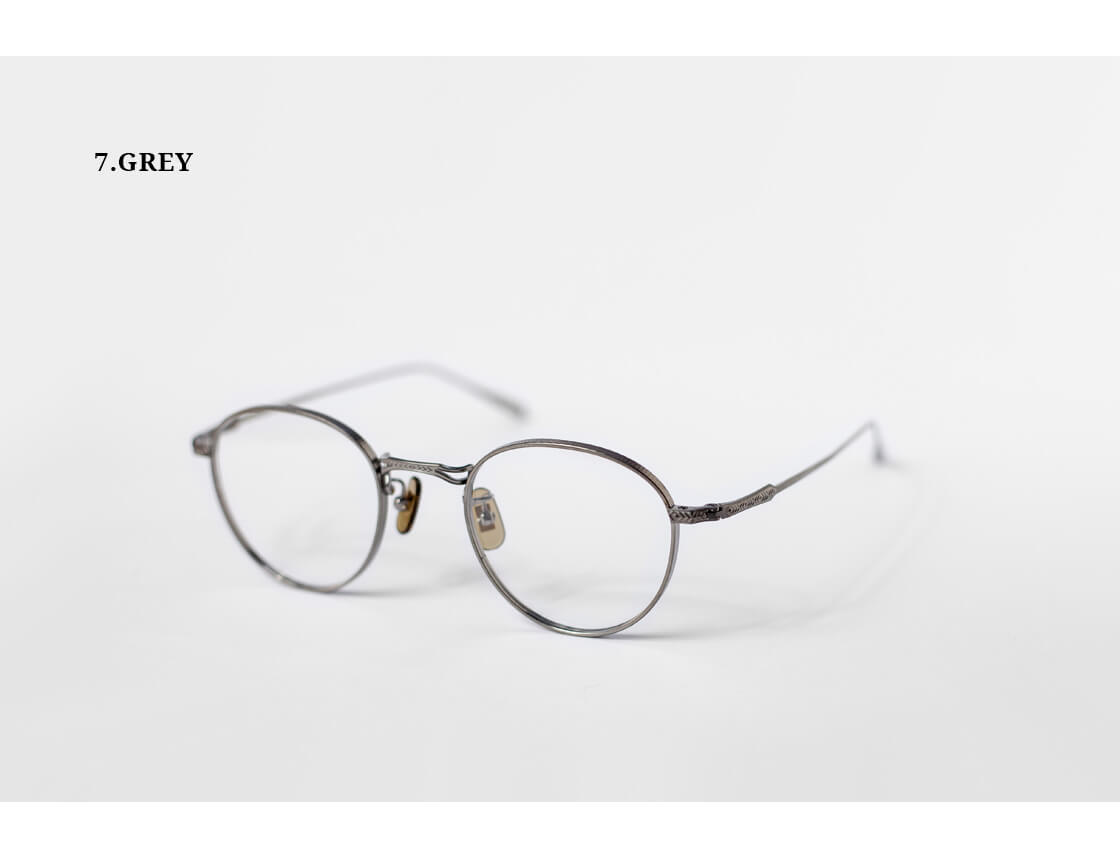 内藤熊八作 ボストンフレーム チタン N-303 日本製 鯖江 メガネ 度付き