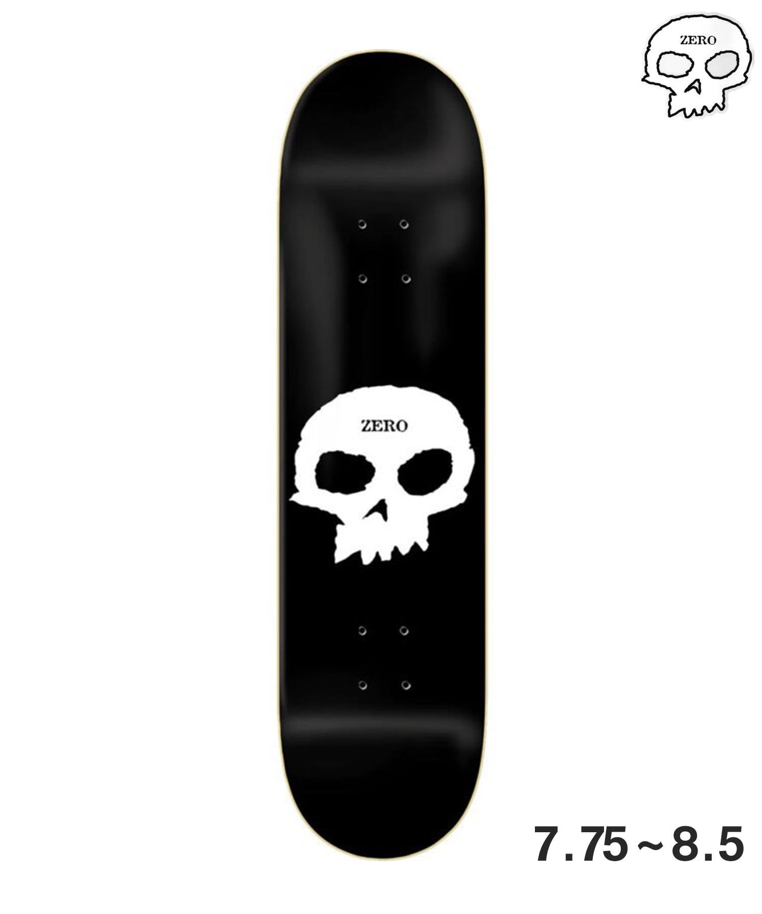 ZERO ゼロ スケートボードデッキ 7.75,8.0inch SINGLE SKULL #03