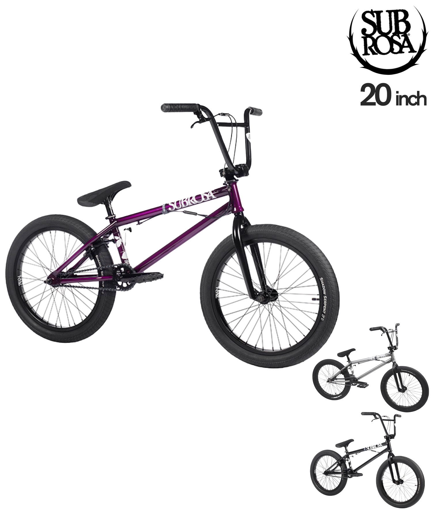 SUBROSA サブローザ バイク 自転車 BMX 20inch WINGS PARK ムラサキ