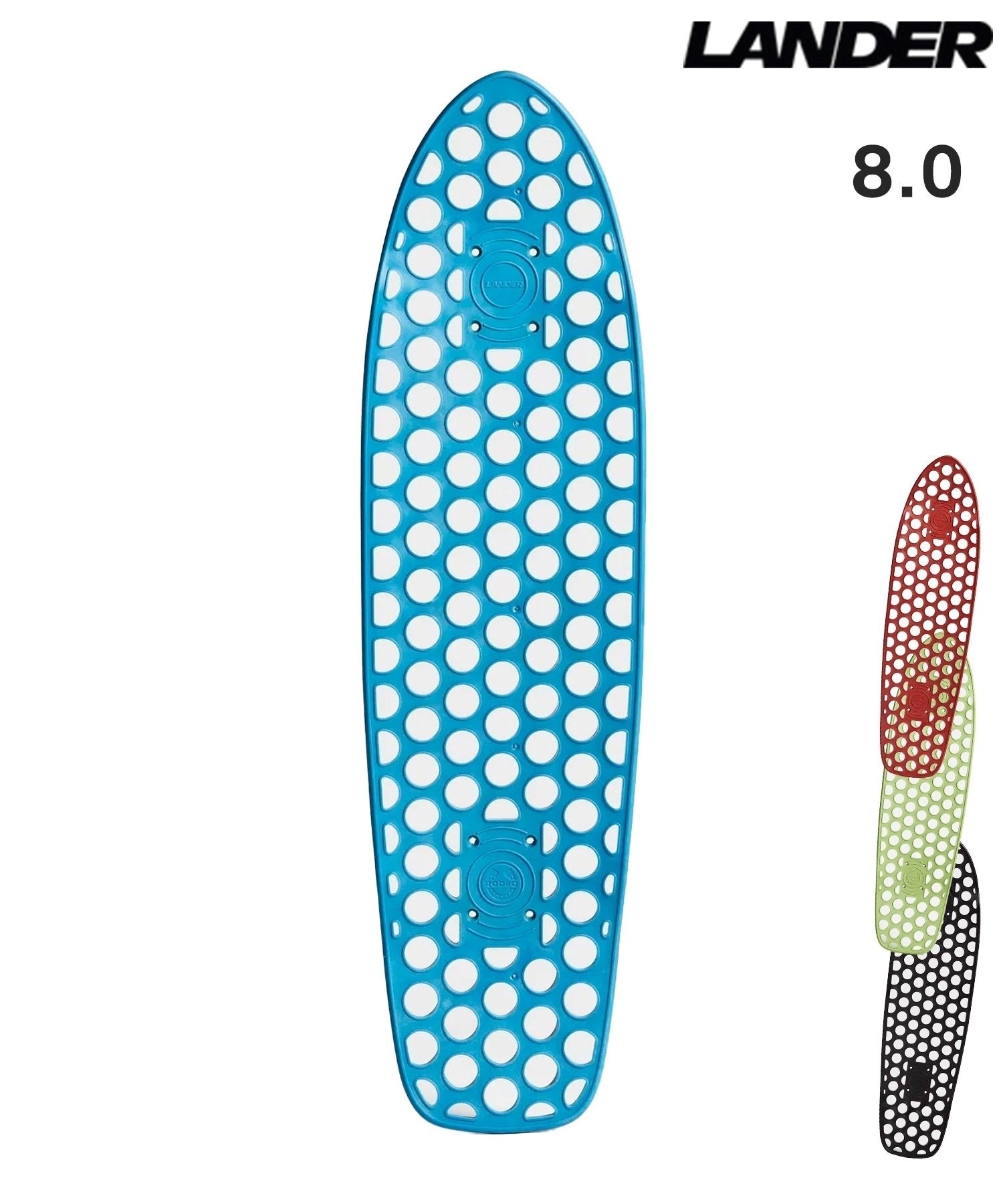 LANDER ランダースケートボード デッキ 8.0inch THE RODEO ムラサキ