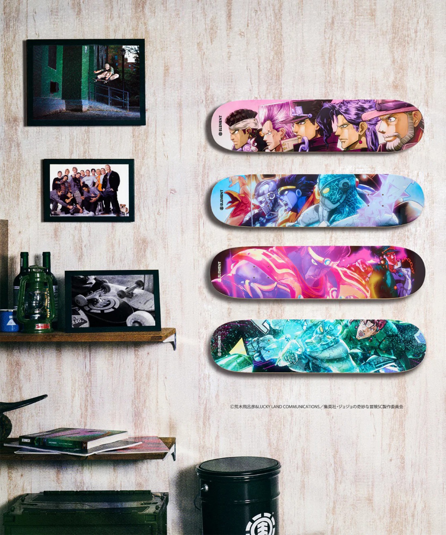 ELEMENT エレメント スケートボード デッキ JOJO コラボ 8inch