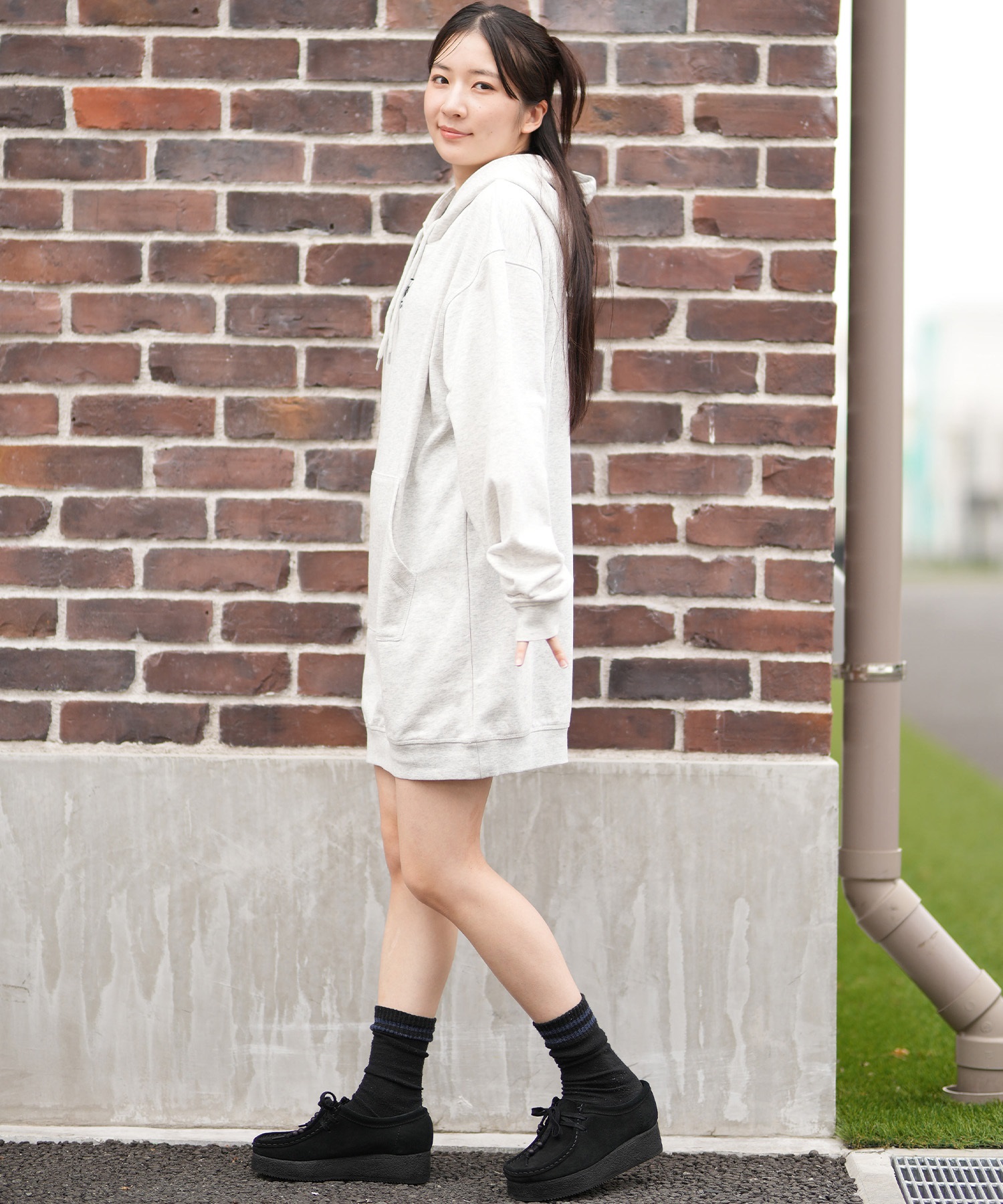 RVCA ルーカ ワンピース レディース シンプル ロゴ 裏毛 CLASSIC