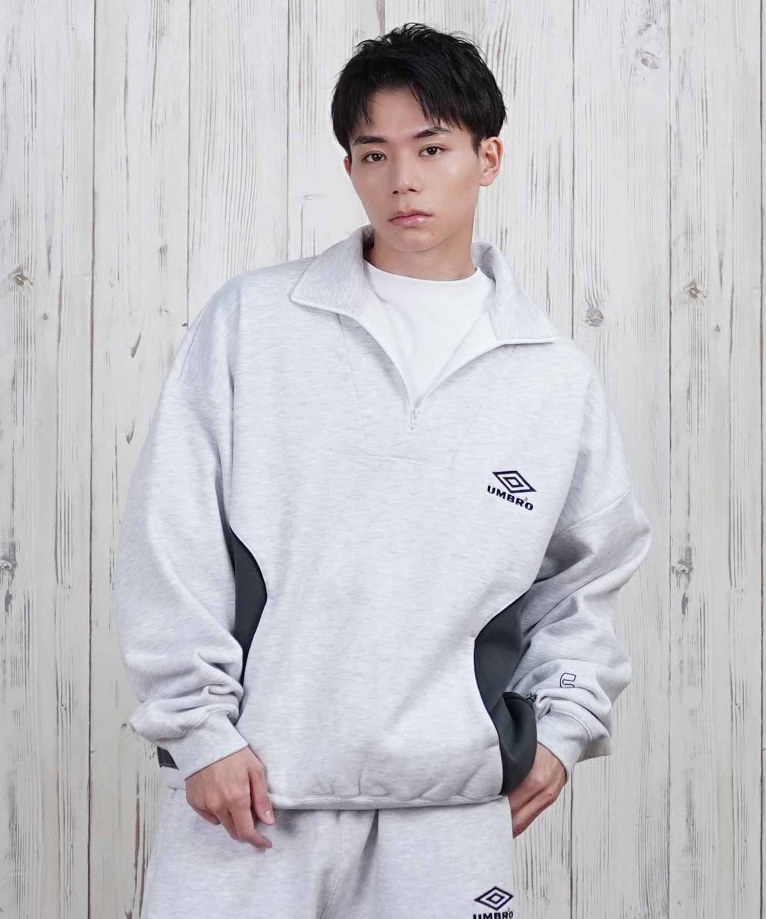 UMBRO アンブロ トレーナー ハーフジップ ユニセックス スウェット