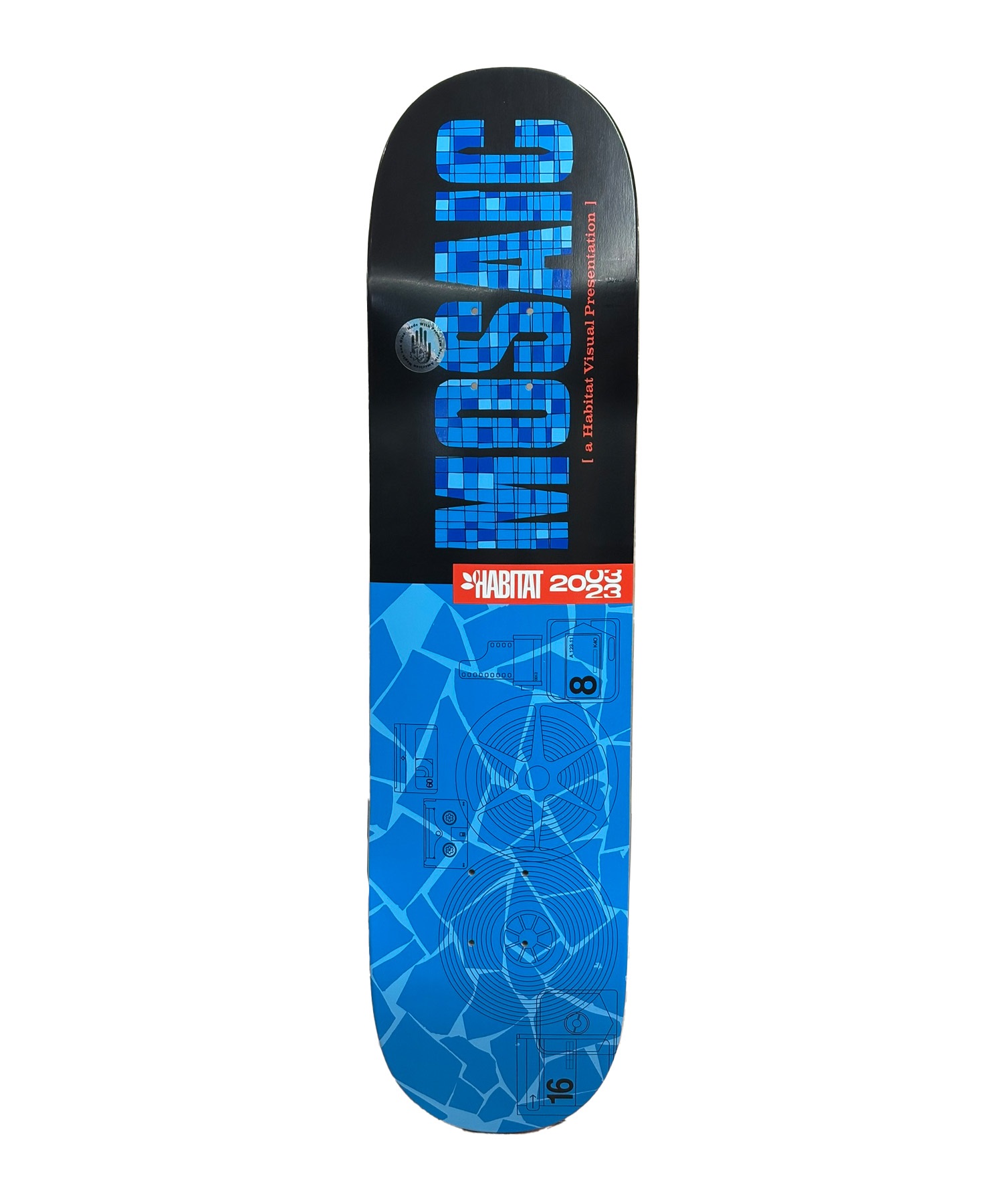 HABITAT ハビタット スケートボード デッキ 8.12inch MOSAIC 20 BLACK