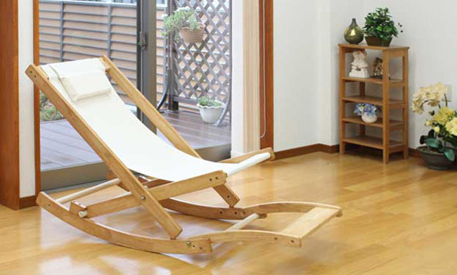 折り畳み式 ロッキングチェアー オットマン付き NK-2098を激安で販売