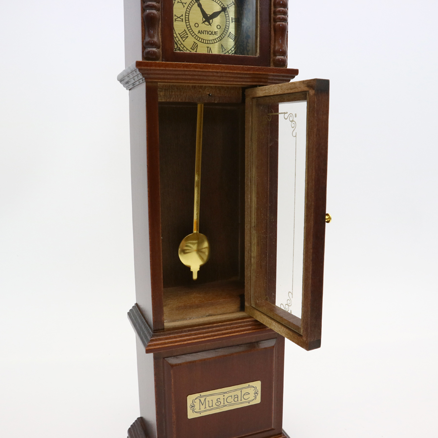 木製ミニアンティークオルゴール 古時計 （既製品） ｜株式会社