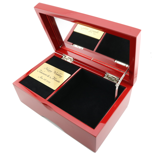 18弁・23弁・30弁】会津塗 宝石箱（M）朱 オルゴール ｜株式会社